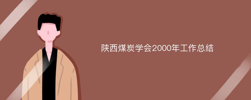 陕西煤炭学会2000年工作总结
