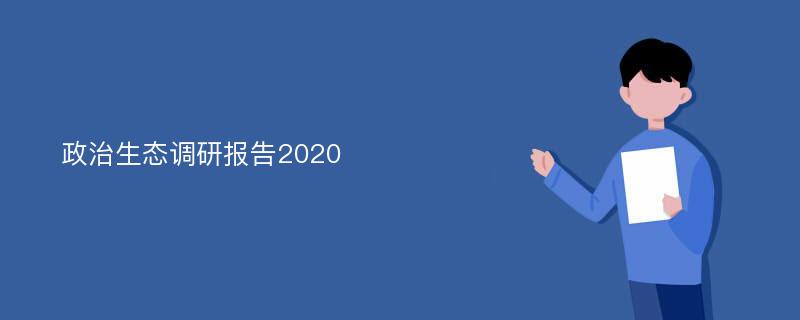 政治生态调研报告2020